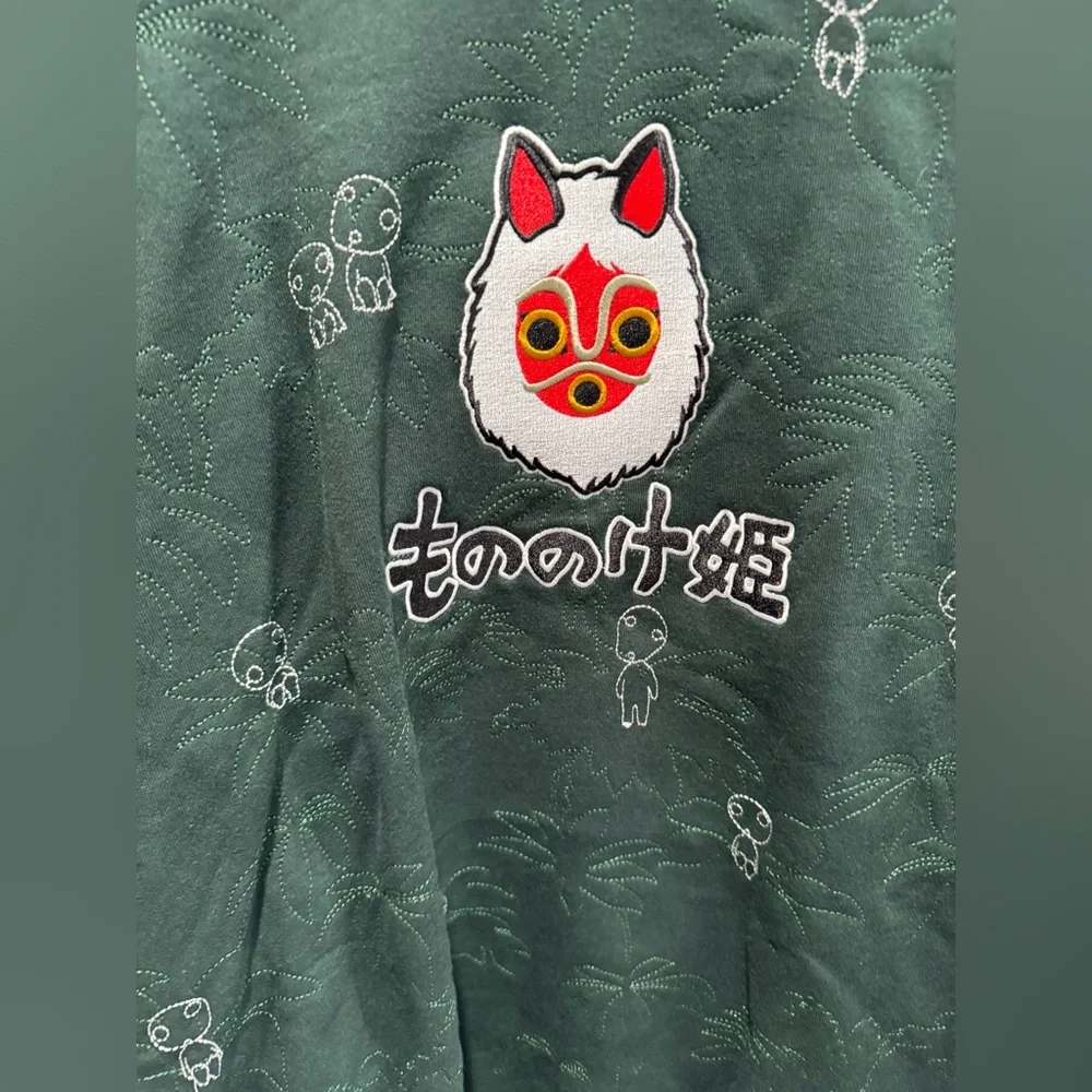Studio Ghibli Princess Mononoke San's Mask Kodama Embroidered Crewneck (XL) - Picture 4 of 6